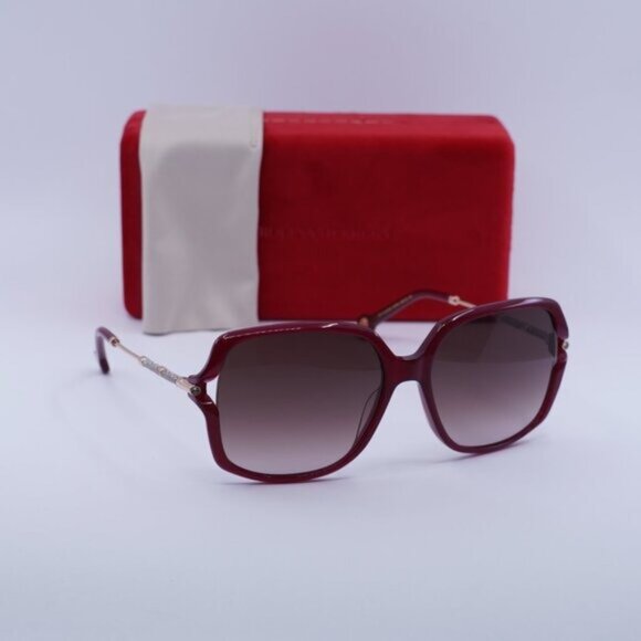 Carolina Herrera HER 0132/G/S 0LHF HA Square Sunglasses - Burgundy/Gold/Brown main image 7